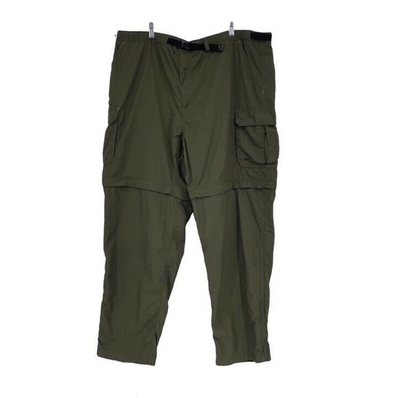REI Co-op Sahara Convertible Pants Mens XXL 32L Green Nylon UPF - Picture 1 of 10